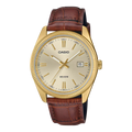 Orologio Casio MTP-1302PGL-9AV Solo Tempo Gold con Cinturino in Pelle