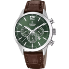 Orologio Uomo Festina Timeless Chronograph in Acciaio con Quadrante Verde F20542/8