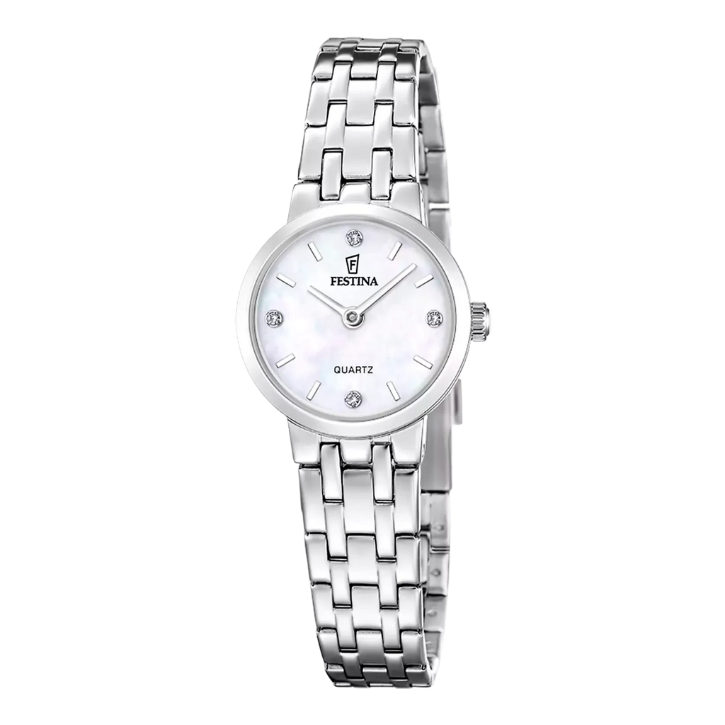 Orologio Donna Festina Mademoiselle in Acciaio con Cristalli e Quadrante Madreperla