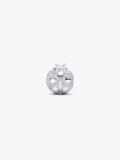 Mini Charm Coccinella effetto diamantato Argento Sterling 925 - CHARM