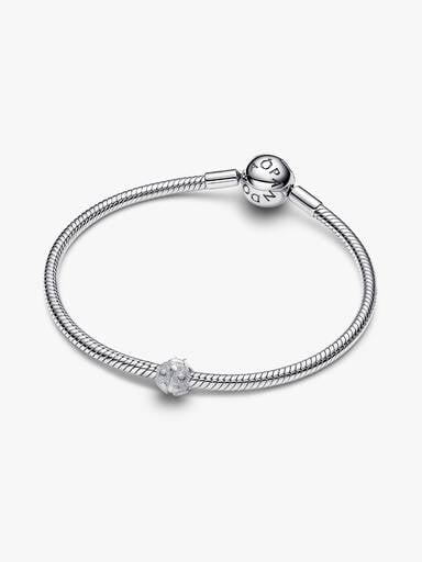 Mini Charm Coccinella effetto diamantato Argento Sterling 925 - CHARM