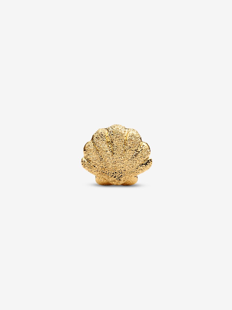 Mini Charm Conchiglia effetto diamantato Placcatura in Oro 14k - CHARM
