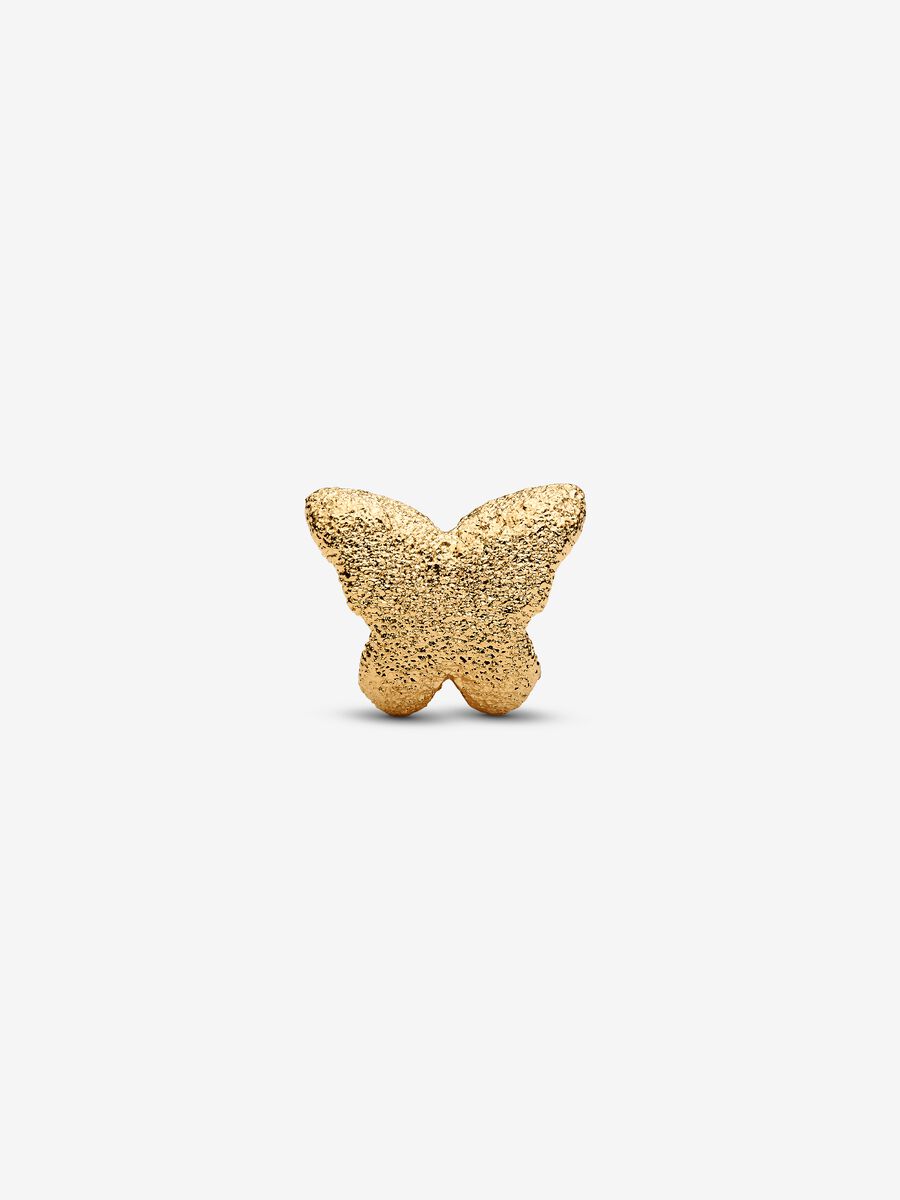 Mini Charm Farfalla effetto diamantato Placcatura in Oro 14k - CHARM