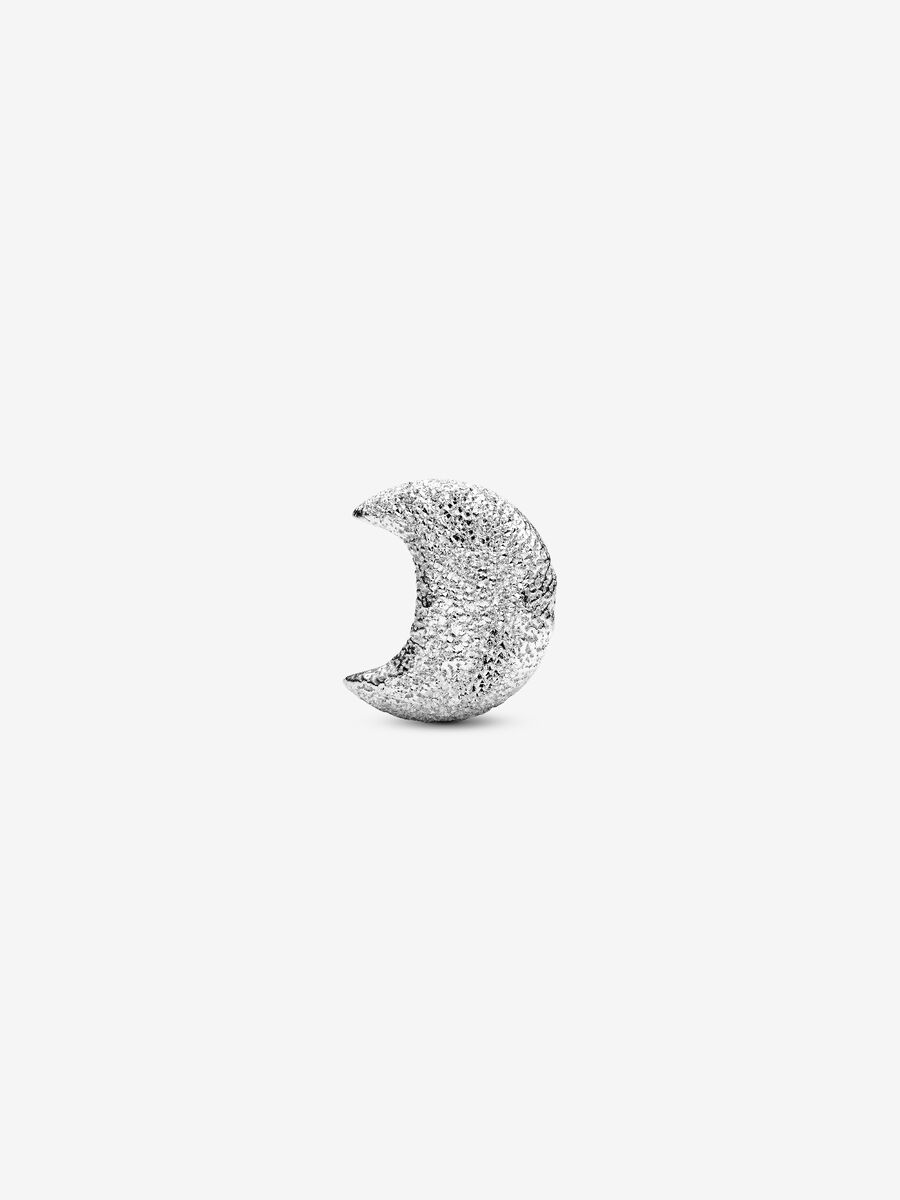 Mini Charm Luna effetto diamantato Argento Sterling 925 - CHARM