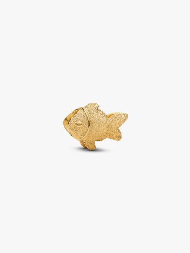 Mini Charm Pesce effetto diamantato Finitura in Oro - CHARM