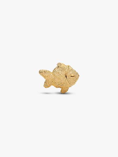 Mini Charm Pesce effetto diamantato Finitura in Oro - CHARM
