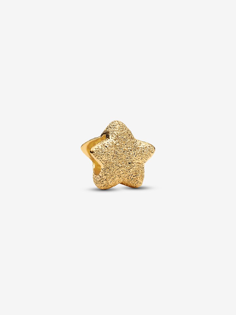 Mini Charm Stella effetto diamantato Placcatura in Oro 14k - CHARM