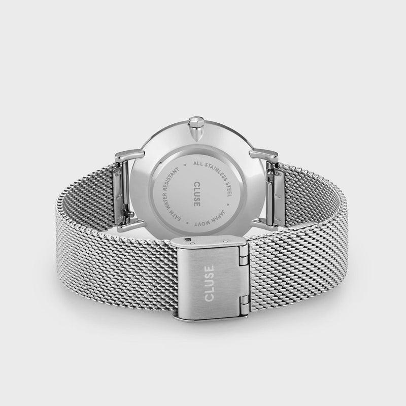 Minuit Mesh Crystals maglia milano, Grigio, colore argento