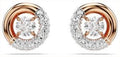 Orecchini a buco Swarovski Dextera placcato oro rosa 5692258