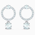 ORECCHINI ATTRACT CIRCLE, BIANCO, PLACCATO RODIO