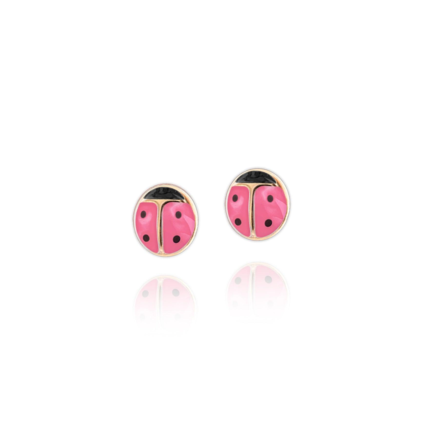 Orecchini Coccinella rosa