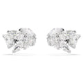 Orecchini ear cuff Mesmera Taglio Marquise, Bianchi, Placcato rodio