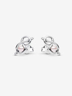 Orecchini Legame infinito con Perla Rosa Artificiale Argento Sterling 925 - ORECCHINI