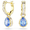 Orecchini pendenti Chroma Taglio Pear, Blu, Finitura oro 18K