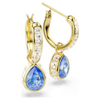 Orecchini pendenti Chroma Taglio Pear, Blu, Finitura oro 18K
