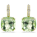 Orecchini pendenti Millenia Taglio Cushion, Verdi, Finitura oro 18K