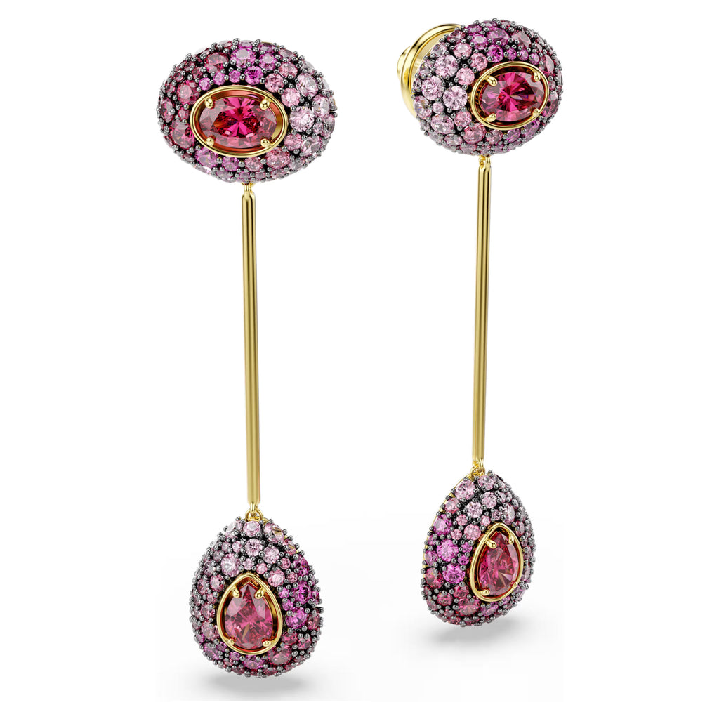 Orecchini pendenti Sublima Taglio Pear, Rossi, Finitura oro 18K