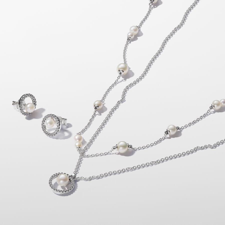 Orecchini Perle d’Acqua Dolce Coltivate e Pavè