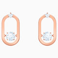 ORECCHINI SPARKLING DANCE, BIANCO, PLACCATO ORO ROSA