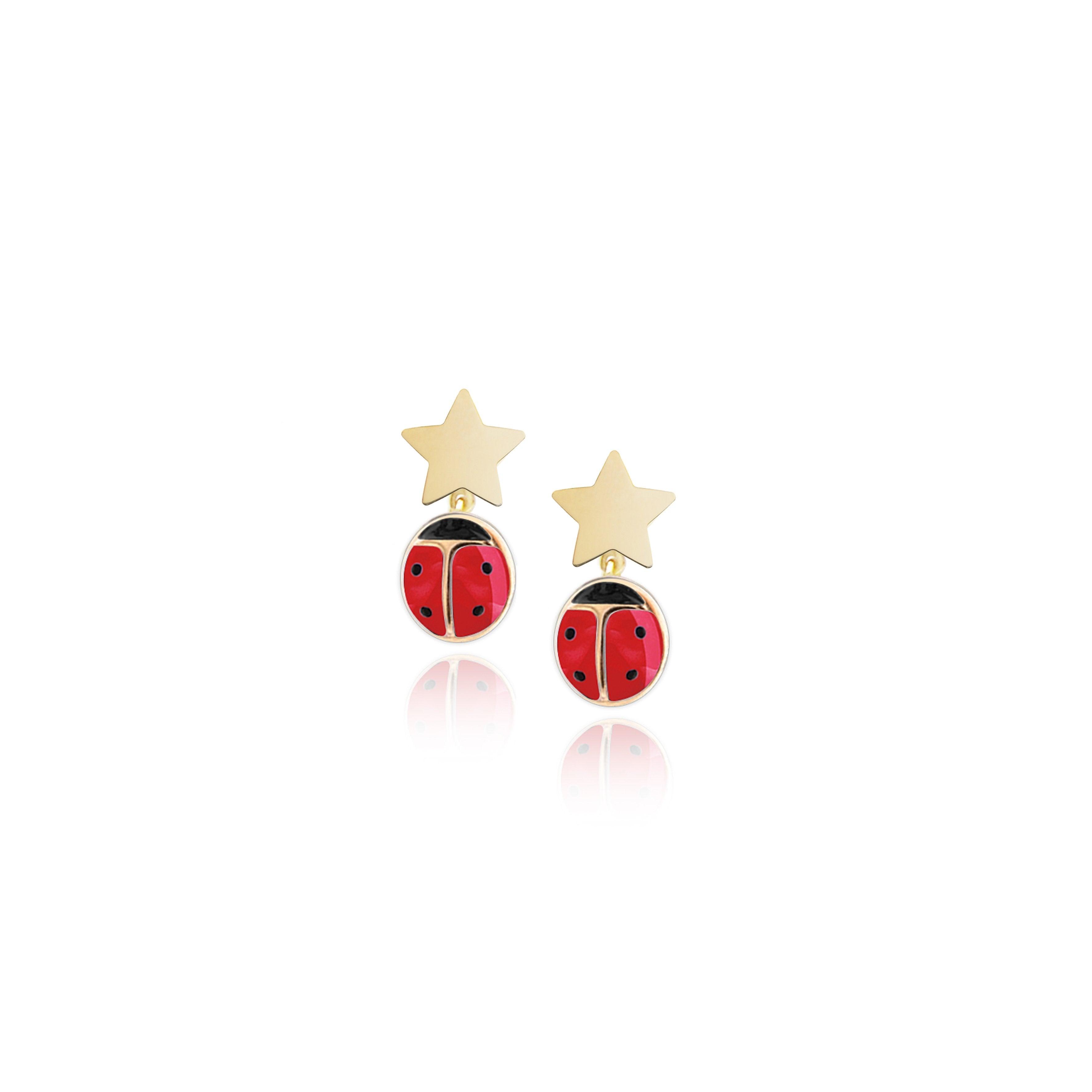 Orecchini Stella e Coccinella