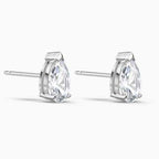 ORECCHINI STUD ATTRACT PEAR, BIANCO, PLACCATO RODIO