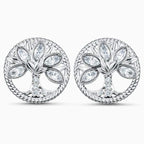 ORECCHINI STUD SWAROVSKI SYMBOLIC TREE OF LIFE, BIANCO, PLACCATO RODIO