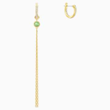 ORECCHINI SWAROVSKI SYMBOLIC LOTUS, VERDE, PLACCATO COLOR ORO