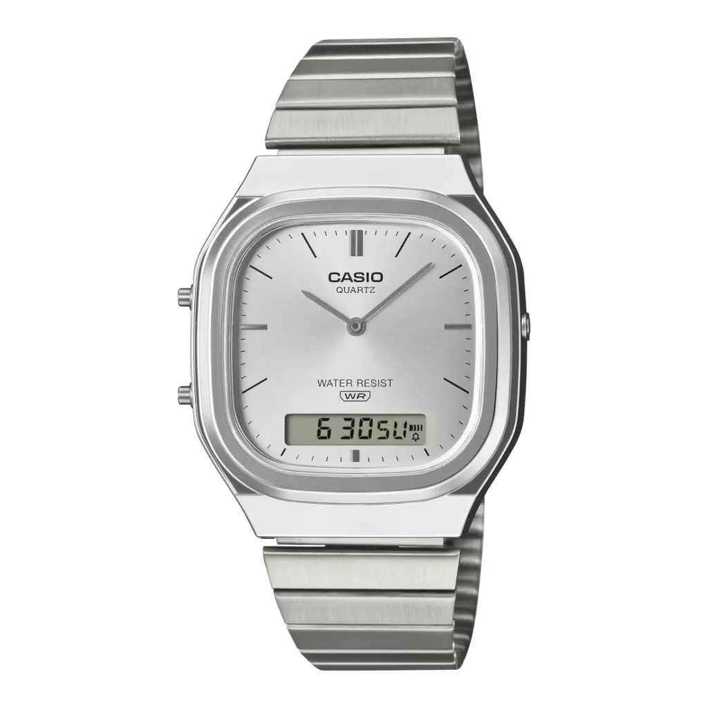 Orologio Casio Edgy Collection AQ-240E-7A – Design Analogico-Digitale Silver - OROLOGIO