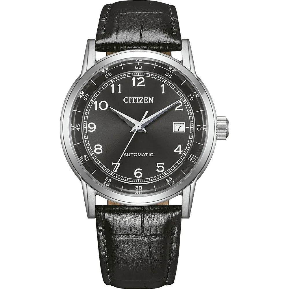 Orologio Citizen Automatico Mechanical NJ0210-05E – Quadrante Nero e Cinturino in Pelle 40mm - OROLOGIO