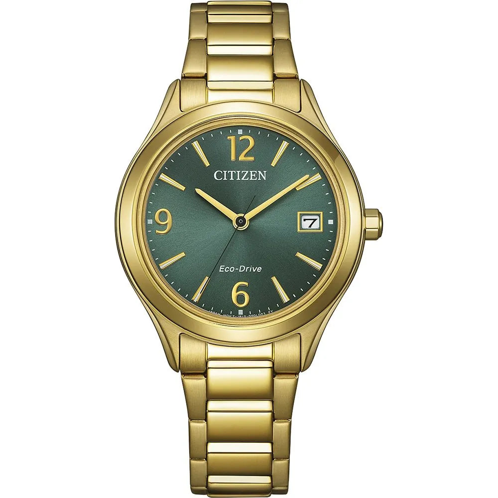 Orologio Citizen Elegance FE6122-64X – Donna Eco-Drive Oro con Quadrante Verde - OROLOGIO
