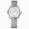 OROLOGIO CRYSTALLINE GLAM, BRACCIALE DI METALLO, BIANCO, ACCIAIO INOSSIDABILE