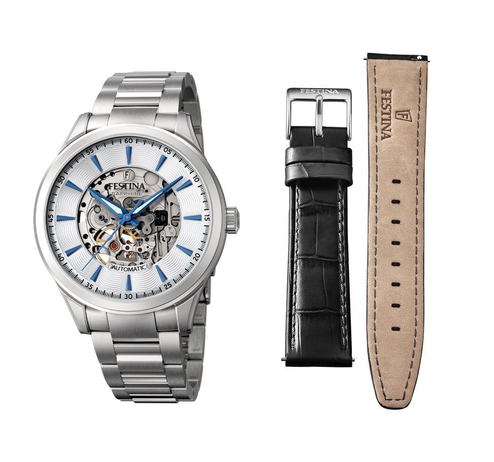 OROLOGIO FESTINA AUTOMATIC F20536/1 ARGENTO CINTURINO ACCIAIO, UOMO