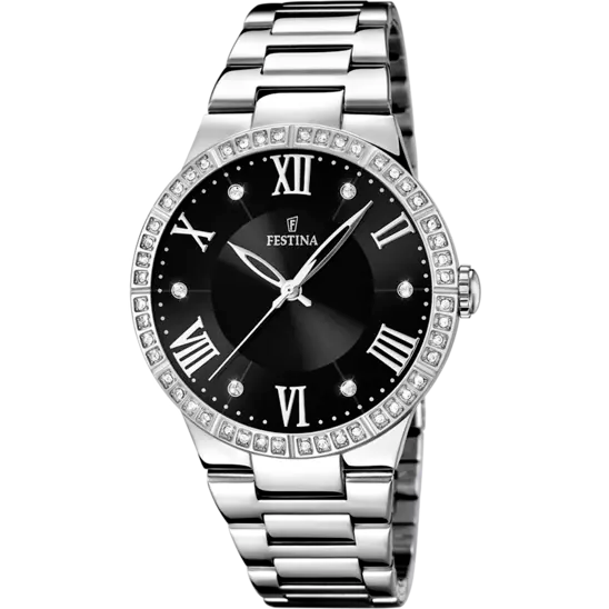 OROLOGIO FESTINA BOYFRIEND CON CINTURINO IN ACCIAIO DONNA - Nero - OROLOGIO