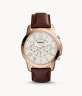 OROLOGIO FOSSIL, IN PELLE MARRONE