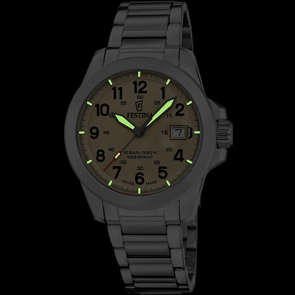 Orologio Uomo Festina Swiss Made Field F20081/1 - Vetro Zaffiro e 3 Cinturini Intercambiabili - OROLOGIO