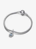 Pendente Cerchio Eterno Azzurro Marzo - charm