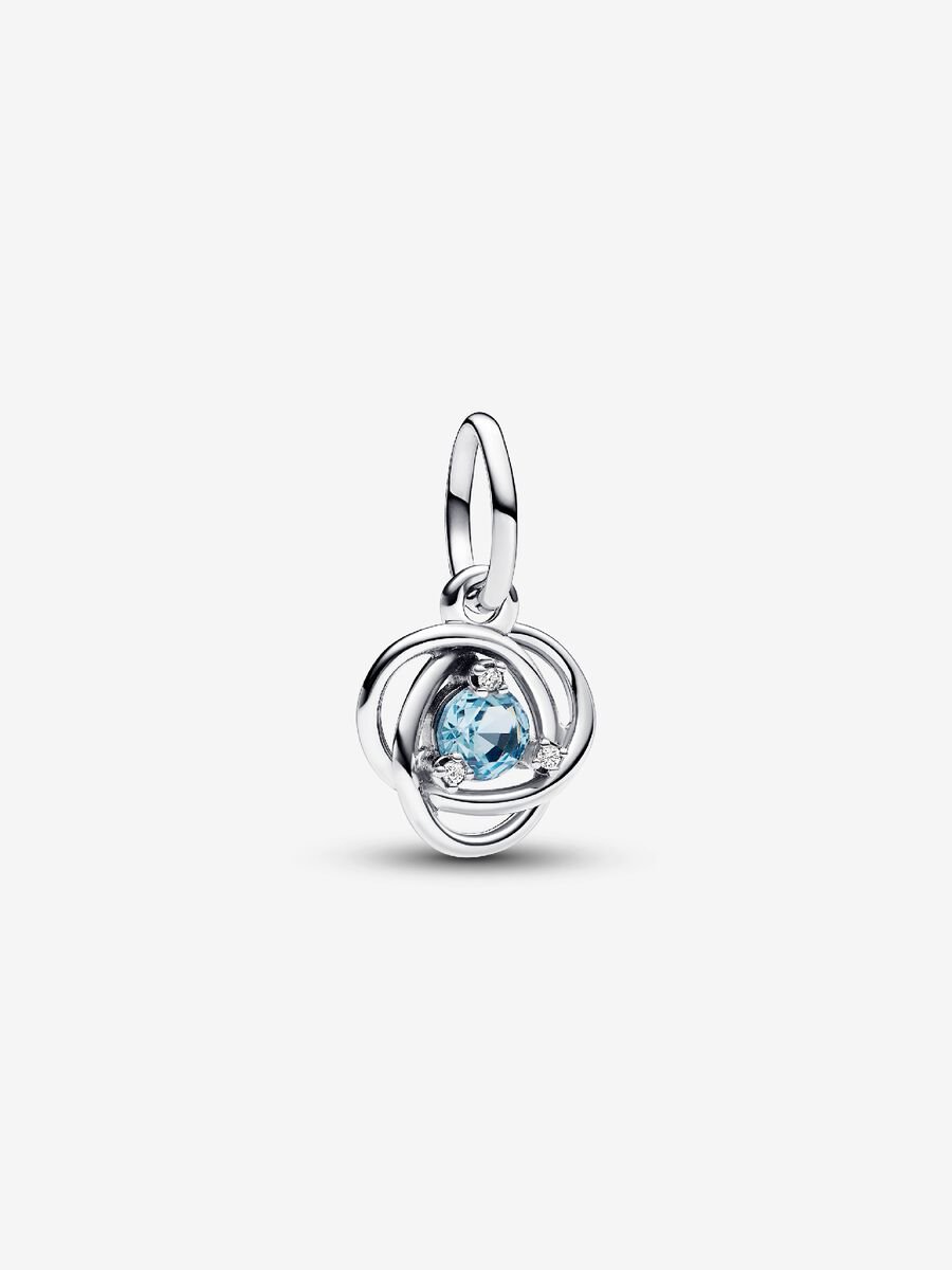 Pendente Cerchio Eterno Azzurro Marzo - charm