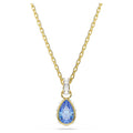 Pendente Chroma Taglio Pear, Blu, Finitura oro 18K