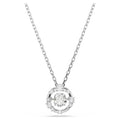 Pendente Constella Taglio Round Dancing stone Bianco Placcato rodio - COLLANA