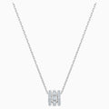 PENDENTE FURTHER, BIANCO, PLACCATURA RODIO
