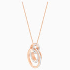 PENDENTE HOLLOW, BIANCO, PLACCATO ORO ROSA
