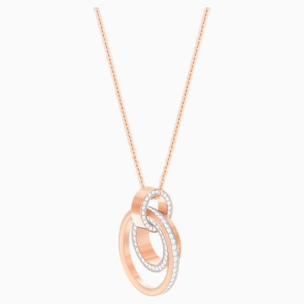 PENDENTE HOLLOW, BIANCO, PLACCATO ORO ROSA
