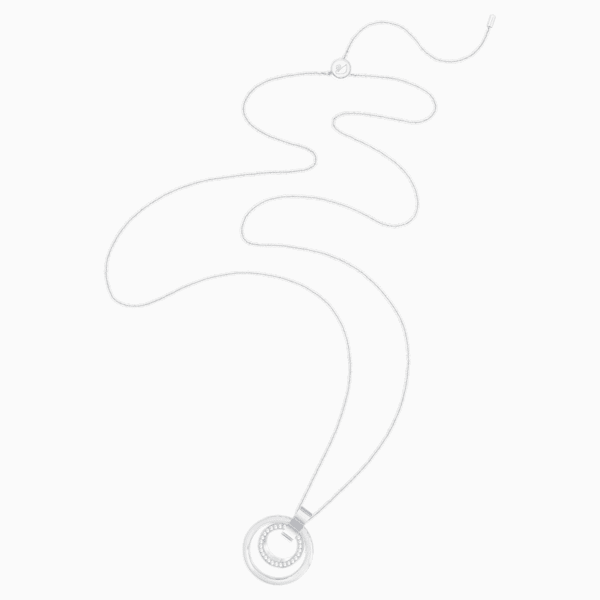 PENDENTE HOLLOW, BIANCO, PLACCATURA RODIO