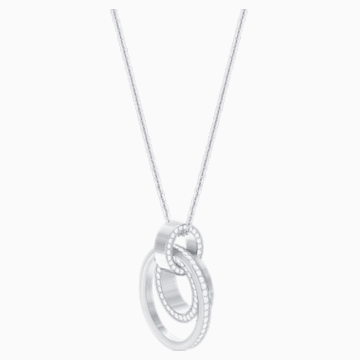 PENDENTE HOLLOW, BIANCO, PLACCATURA RODIO