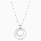 PENDENTE HOLLOW, BIANCO, PLACCATURA RODIO