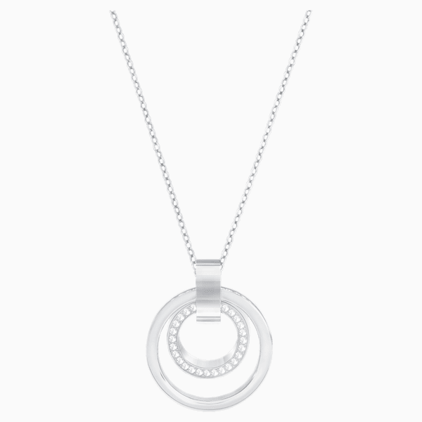 PENDENTE HOLLOW, BIANCO, PLACCATURA RODIO