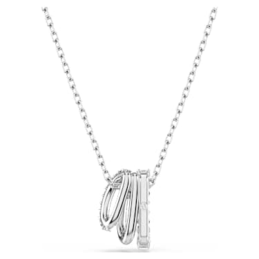 Pendente Hyperbola Taglio Round Bianco Placcato rodio - COLLANA