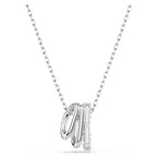 Pendente Hyperbola Taglio Round Bianco Placcato rodio - COLLANA