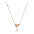 Pendente Lifelong Heart Bianco, Placcato color oro rosa