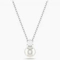 Pendente Matrix Crystal Pearl, Taglio Round, Bianco, Placcato rodio